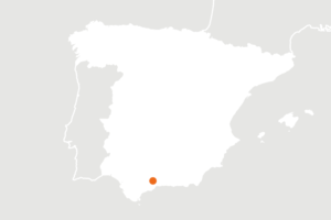 Mapa de ubicación de España del productor ecológico Francisco González Martín