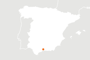 Mapa de ubicación de España del productor ecológico Frutorganic