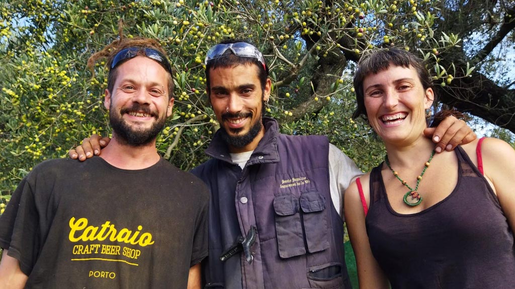 Nuria, Cheo y Omar del productor ecológico La Puput