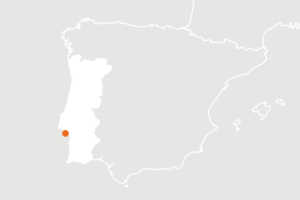 Mapa de ubicación de Portugal para el productor ecológico Oficina do Paladar