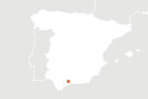 Carte de localisation de l'Espagne pour le producteur biologiques Paco Bedoya