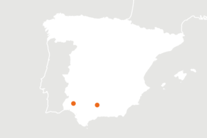 Locatiekaart van Spanje voor biologische producent VerdeMiel