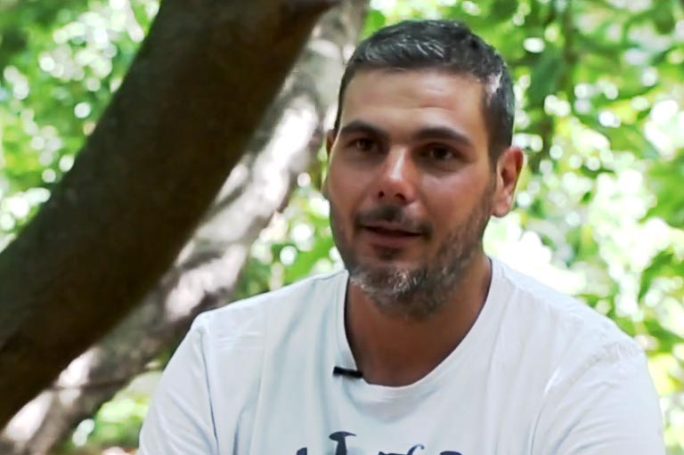 El productor orgánico Pablo Gómez