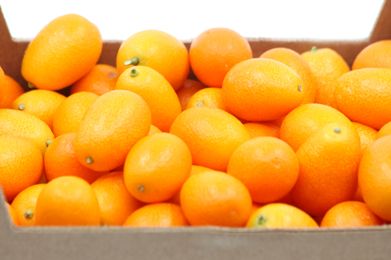 Een doos kumquats