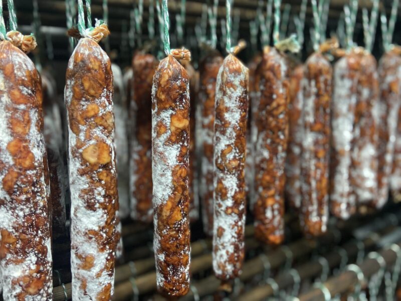 Chorizo in het rijpingsproces